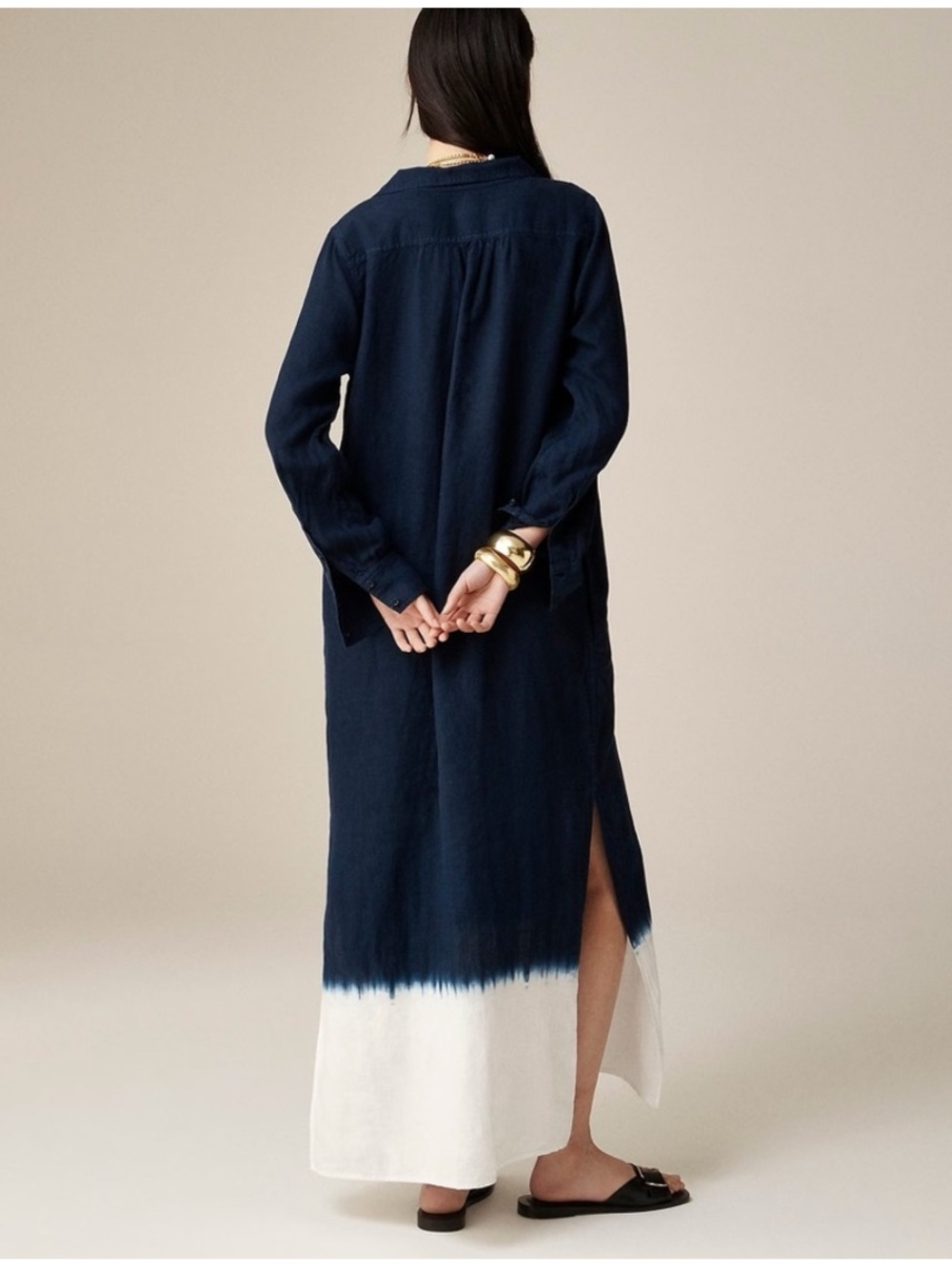 J. Crew bungalow maxi popover in dip-dyed linen. Size XXL. - Picture 3 of 16